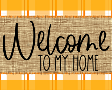 Welcome To My Home Sign Dco-00062 For Wreath 8X10 Metal